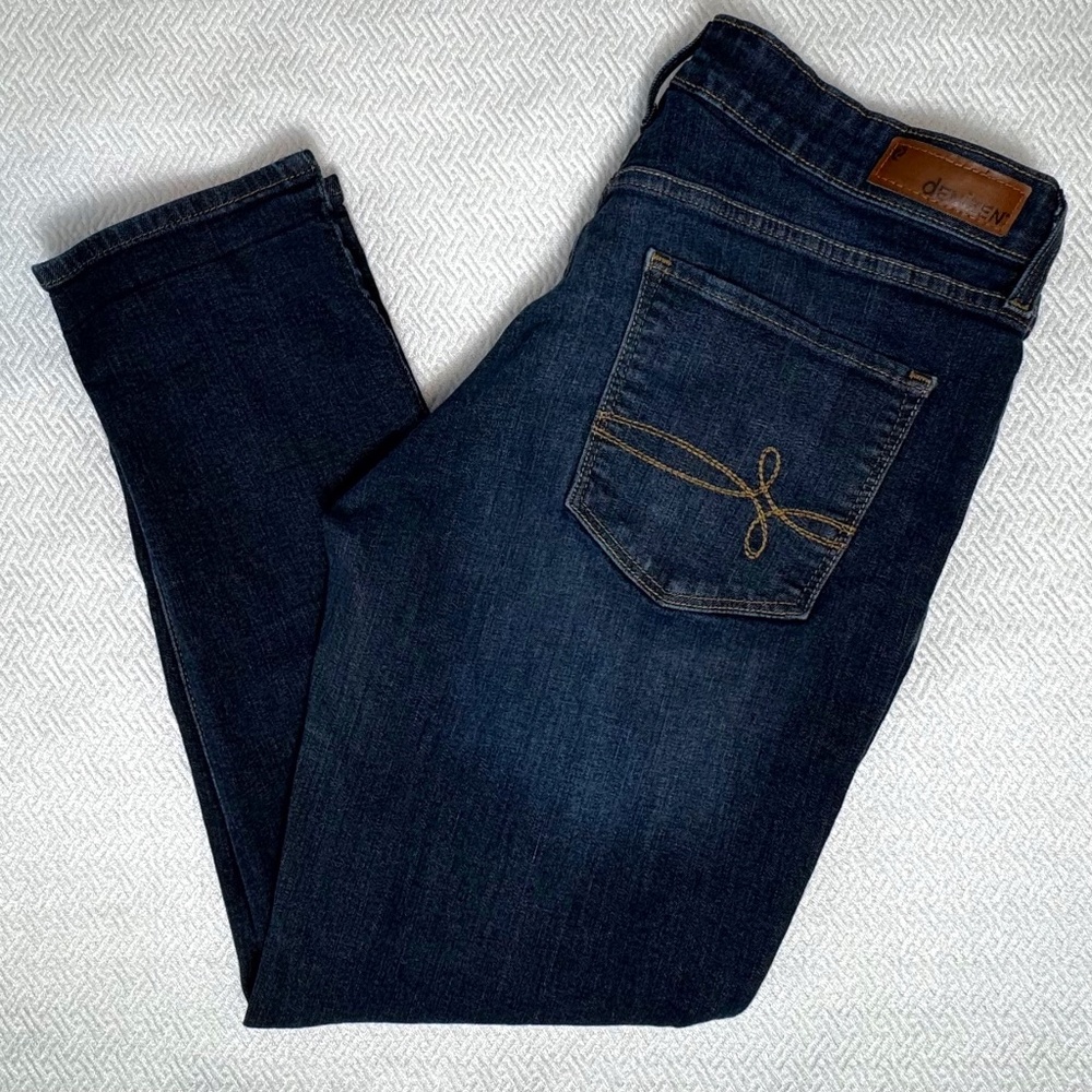 Denizen by Levi's Modern Straight Crop Dark Blue Wash Denim Jeans Size 12
